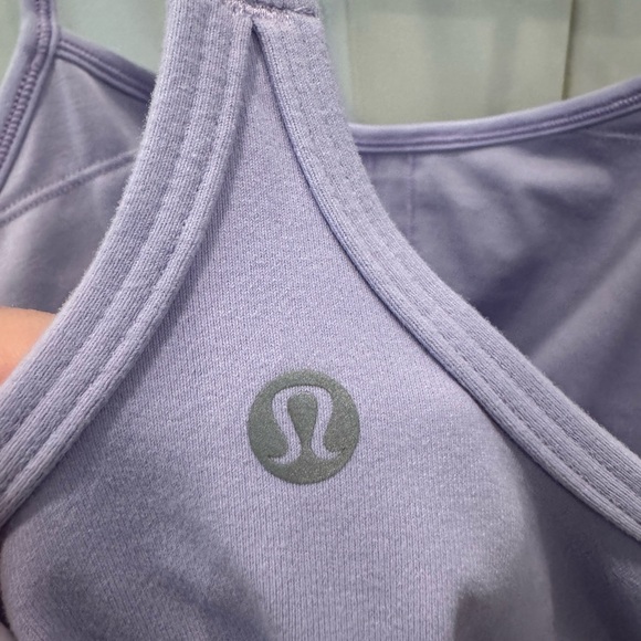 Lululemon Lavender Purple Stretchy Power Y-top, built in shelf bra - Picture 1 of 4